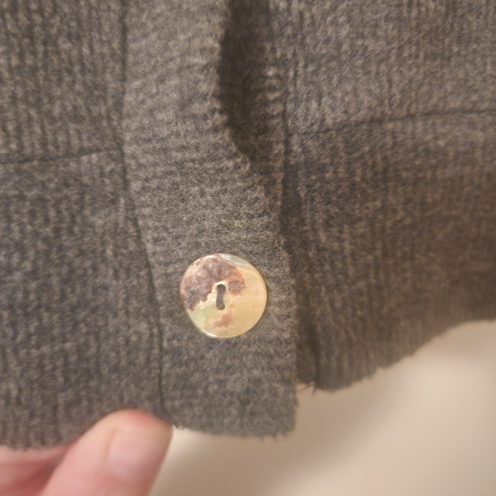 Knit Vest With Shell Buttons - Picture 2 of 5